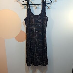 Reitmans Black Geometric Midi Dress